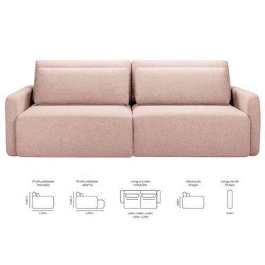 Imagem de Sofá Retrátil Reclinável Toledo 2.70 mt 5 lugares - Móveis & Cia