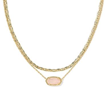 Imagem de Kendra Scott Elisa Colar com vários fios para mulheres, joias modernas, 18.5", 18" Chains with 2" Extender, Banhado a ouro Latão, Sem Pedra Preciosa