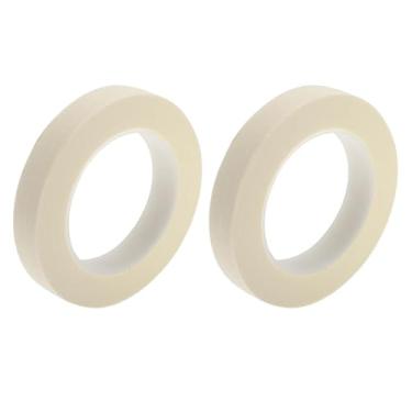 Imagem de Edinstry 2 peças de fita adesiva de 2 cm x 52,5 metros, fita adesiva de pintura de fácil remoção para pintura, etiquetagem e artesanato DIY, papel crepe, aderência média, sem resíduos, fita decorativa
