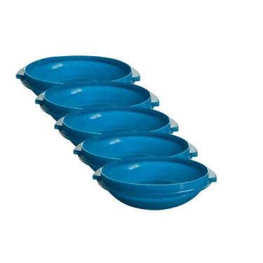 Imagem de Conjunto de potes plástico 5 unidades SEM tampa para cozinha saladeira