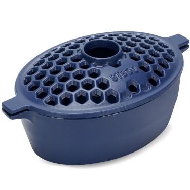 Imagem de STBoo Vaporizador de fogão a lenha - Umidificador de lareira de ferro fundido | Panela interna para aquecimento doméstico | Acessórios decorativos para cobertura de fogão, fogão, acabamento fosco