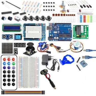 Imagem de Kit Completo Arduino Starter Elego UNO R3 Mega2560 Nano Com Tutorial F