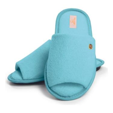 Imagem de Chinelo Feminino Aberto Clara Cotton Day com Solado Antiderrapante e Antitérmico Conforto e Elegância para seus Passos (Azul, BR, Adulto, Faixa Numérico, 35, 36)