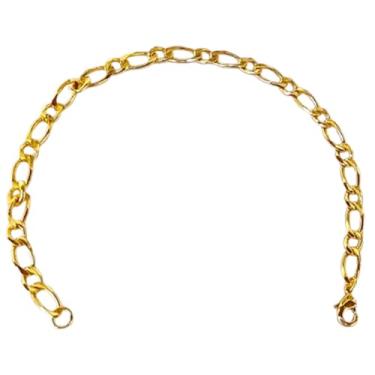 Imagem de Pulseira Elos Fígaro Masculina Folheado Em Ouro 18k