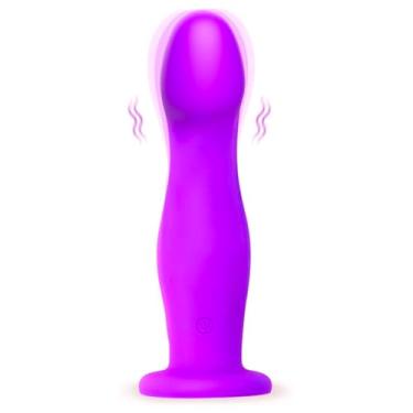 Imagem de Vibrator with Strong Suction Cup,7.2" Liquid Silicone Dildo for Women,Adult Sex Toy for G-spot Orgasm with 8 Vibrating Speeds,Lifelike Anal Dildo Compatible with Strap-on Harness