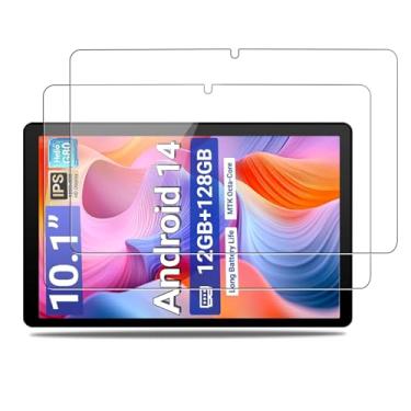Imagem de NOUKAJU Protetor de tela para DigiLand R10 PRO 10,1 polegadas, vidro temperado HD, dureza 9h, arranhões, anti-impressão digital, protetor de filme de vidro temperado para tablet DigiLand R10 PRO de
