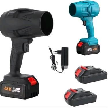 Imagem de Soprador de Folhas Sem Fio 48V, Bateria de Lítio com Carregador, Turbo Portátil