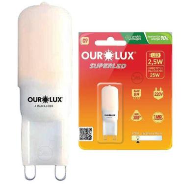 Imagem de Lâmpada Bipino Led Halopin 2.5W 127V G9 Quente Fosca - Ourolux