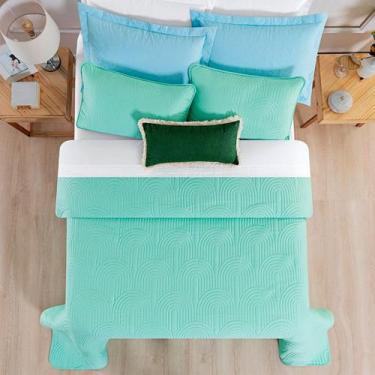 Imagem de Kit Cobre Leito King Size 3 Peças Colcha Ellos 200 Fios - Bella Layett