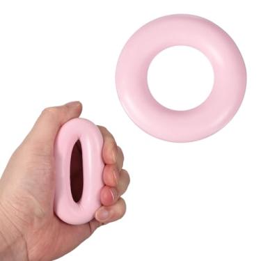 Imagem de YELARXI Anéis de treinamento de força de aderência, fortalecedor portátil de mão fortalecedor de antebraço - adequado para (atletas/escalada/treino/fitness), 7 cm, 4,5 kg e rosa