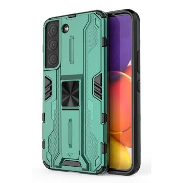 Imagem de SORAKA Capa para Samsung Galaxy S22 5G com suporte Capa de proteção resistente para Samsung Galaxy S22 5G Capa com placa de metal para suporte magnético para carro Capa Silm Fit