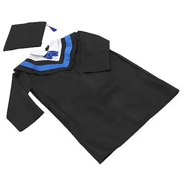 Imagem de Terno de roupão de formatura infantil para crianças, vestido de formatura unissex, vestido formal preto, vestido de formatura infantil, roupa preta, vestido de boné infantil, 2022, terno de menino, bo