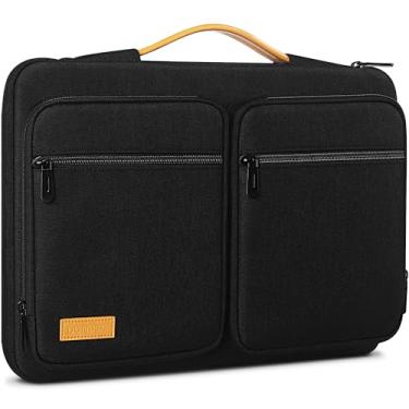 Imagem de DOMISO Capa protetora para laptop 360 compatível com MacBook Air/Pro de 14 polegadas, bolsa de computador resistente à água, com alça para laptop de 14 polegadas, capa para MacBook Pro M4 M3 M1 Pro