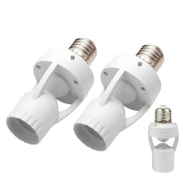 Imagem de KIT 2 Sensores Inteligente de Movimento para Lâmpada Iluminação Automática – Para Segurança e Economia – Sensor de Movimento com Fotocélula Soquete E27 Bivolt para Corredores, Garagens e Escadas