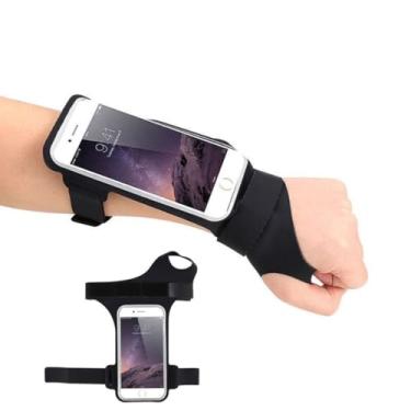 Imagem de Braçadeira Esportiva para Celular até 6.5" - Bolsa de Braço Ajustável, Antissuor e com Porta Fones para Corrida e Academia (Preto BD-03)