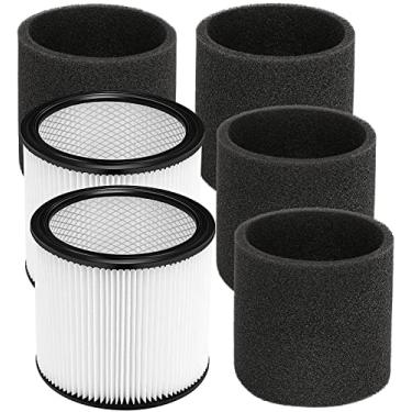 Imagem de Filtro 90304 e luva de espuma 90585 para aspirador de pó Shop-Vac de 5 galões e acima, compare com a peça nº 90304, 90585 (2+4)