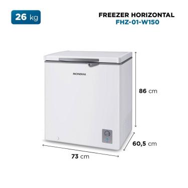 Imagem de Freezer Horizontal Mondial FHZ01 W150 Branco 220V