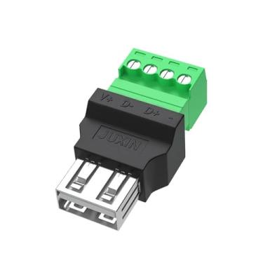 Imagem de MotiveTech Conector USB 2.0 4 pinos 300V 8A Conector DIY Conversor Plugue USB sem solda para impressora Disco U Teclado Câmera Celular, Fêmea