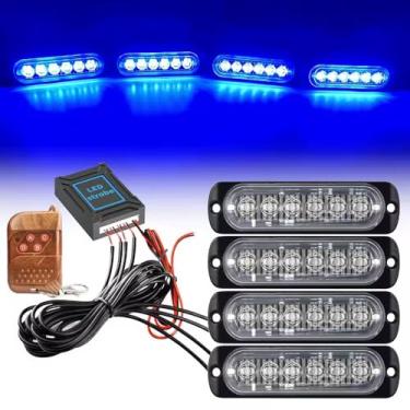 Imagem de NSKANQI Luz estroboscópica de emergência LED 4X6 LED para montagem em superfície, luzes piscantes de emergência, luzes de cuidado de construção para caminhões, veículos off-road, bombeiros