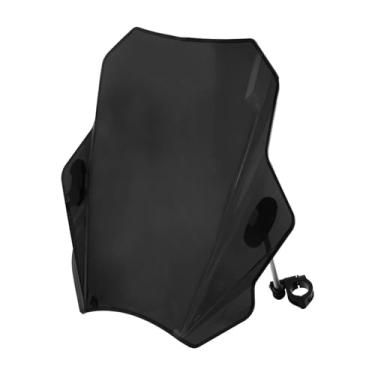 Imagem de predolo Substituição de para- de motocicleta à prova de vento universal fácil instalação profissional para guidão de 22 mm e 28 mm, Preto