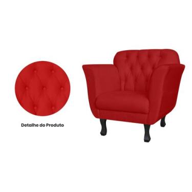 Imagem de Kit 2 Poltronas Decorativa Dália Suede Marsala Pés Madeira Ms Decor - 