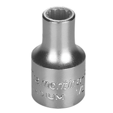 Imagem de Soquete Estriado em Aço Cromo Vanádio 8 mm - Encaixe 1/2" Tramontina P