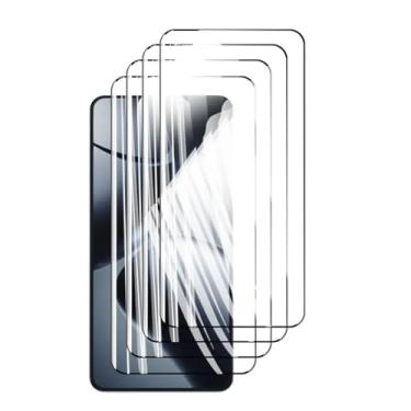 Imagem de 4 protetores de tela para Xiaomi 14T Pro, vidro temperado HD, cristal de alumínio de alta qualidade, capa antirriscos, compatível com impressão digital de 6,67" (preto)