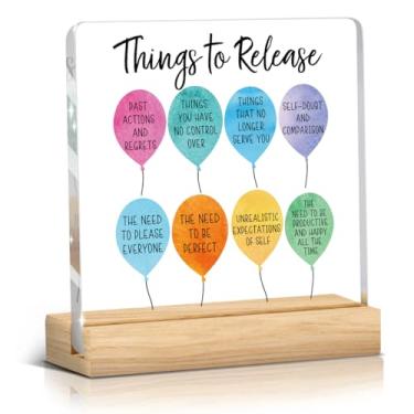 Imagem de Decoração acrílica para escritório de terapia, presentes de conselheiro, placa de acrílico para escritórios de aconselhamento, decoração de mesa de escritório de terapeuta, coisas para liberar