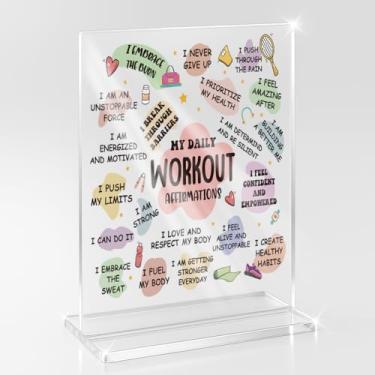 Imagem de Presentes inspiradores de saúde mental, autocuidado, animação, aniversário, agradecimento, presentes para terapeuta, conselheiro, médico, terapia, exercícios diários, afirmações, placa acrílica