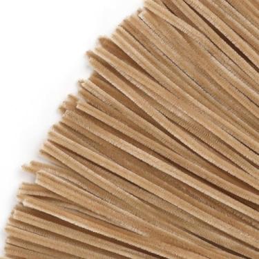 Imagem de Limpadores de cachimbo marrom claro, 100 peças, limpadores de cachimbo para artesanato, hastes de chenille para projetos de decoração DIY, LCS.