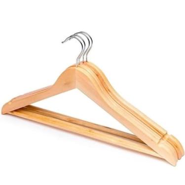 Imagem de Kit 3 Unidades Cabides De Madeira com Verniz - Ultimas Peças