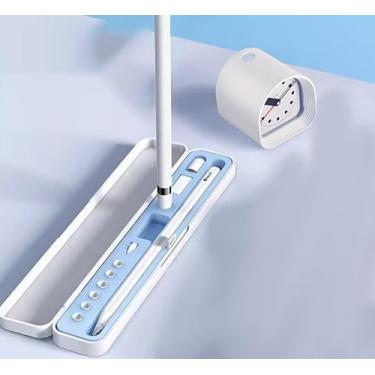 Imagem de Caixa de armazenamento, estojo de transporte magnético compatível, para Apple Pencil 1ª geração e suporte de acessórios para Apple Pencil 2ª geração, capa consiste em capa rígida de policarbonato e