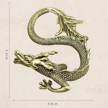 Imagem de Fenteer Escultura de Parede de Veado para Cerca de Jardim E, Mini Estatueta de Chá de Latão, Decoração Fofa de 2024 para Quarto, Escritório E Casa