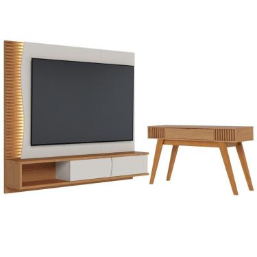 Imagem de Conjunto Aparador Com Painel Noir Off White Matte Freijo