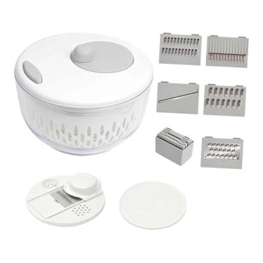 Imagem de IEUDNS Secador de alface, centrífuga de salada, limpador de vegetais, lavadora de alface, escorredor, misturador de salada, tigela para lavar e secar