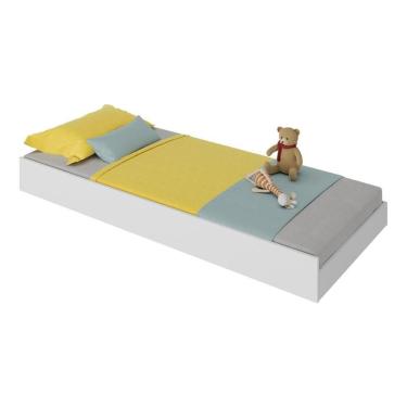 Imagem de Cama Auxiliar Para Colchão 78x188cm Cocadinha Multimóveis Bb354 Branco Branco