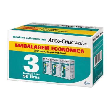 Imagem de Accu-Chek Active Tira Teste 3 Frascos com 50 Unidades cada Embalagem E