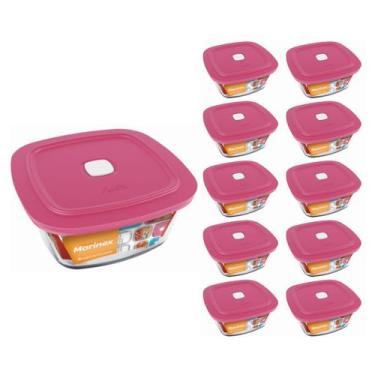 Imagem de Pote De Vidro Marinex Quadrado Facilita Vap 300ml 10Un - NADIR FIGUERE