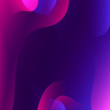 Imagem de Quadro Decorativo Abstrato Colorido em Estampa Purple Blue com Formas Onduladas 50x50cm