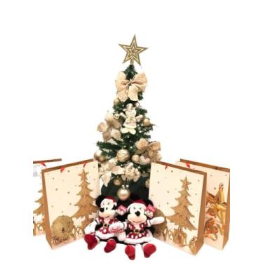 Imagem de Árvore de Natal Com Efeites e Pisca Pisca de Led 1,20mt 100 Galhos (Dourado, 220V)