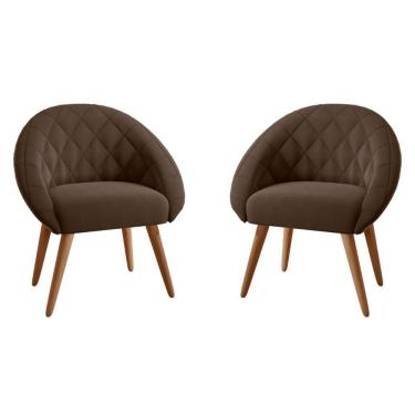 Imagem de Conjunto Poltrona Para Sala De Recepção Celina Inca Marrom