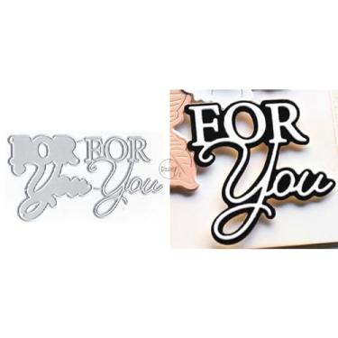 Imagem de DzIxY Words for You Matrizes de corte de metal para fazer cartões, papel em relevo, recortes, scrapbook, máquina, estêncil, bolsos de armazenamento, suprimentos