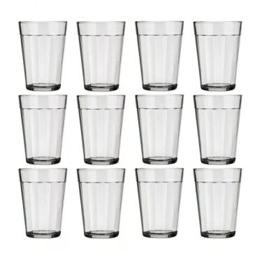 Imagem de Jogo 12 Copos De Vidro Americano Tradicional Nadir Figueiredo 190ml Cerveja Boteco Bar
