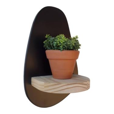 Imagem de Prateleira Orgânica Colorida Decorativa de Parede Coleção Cottagecore - 25x15x11cm - Organic1 Cor:PRETO;Tamanho:25X15X11