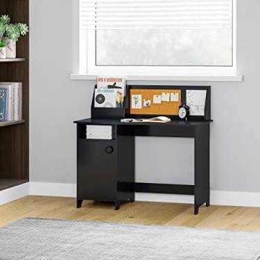 Imagem de UTEX Mesa de estudo infantil com armazenamento, mesa de estudo escolar infantil de madeira com cabana e armário de armazenamento para meninas de 3 a 8 anos, mesa de trabalho de computador para