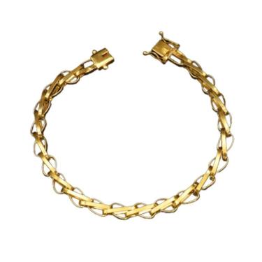 Imagem de Pulseira Tijolinho Balao 8mm Moeda Antiga