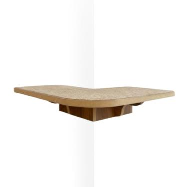 Imagem de Prateleira Para Gato Canto Externo em MDF 15mm Laminado REFORÇADO Gatificação Suporta 25kg (Marrom)