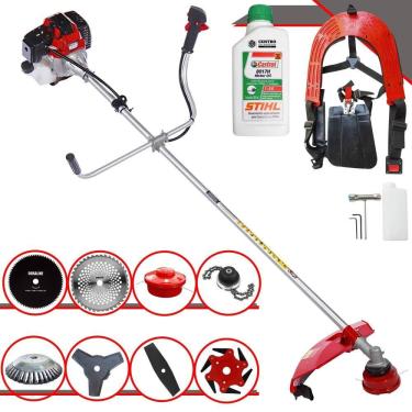 Imagem de Roçadeira Com Sistema Anti-Vibração Toyama RT43L À Gasolina 43cc 1,7HP 10.000rpm Completa Com Carretel de Nylon + 7 Opções de Corte + ÓLEO STIHL 2T