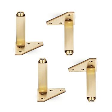 Imagem de Conjunto de 4 pernas de móveis de liga de alumínio, pernas de sofá de metal modernas, pernas de mesa de escritório, pernas de substituição ajustáveis, metal resistente, design industrial, com