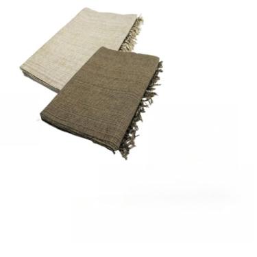 Imagem de Kit 2 Mantas Para Sofa King Gigante 300x180cm Algodao Protetor Decorativo (Caramelo + Marrom Mesclado)